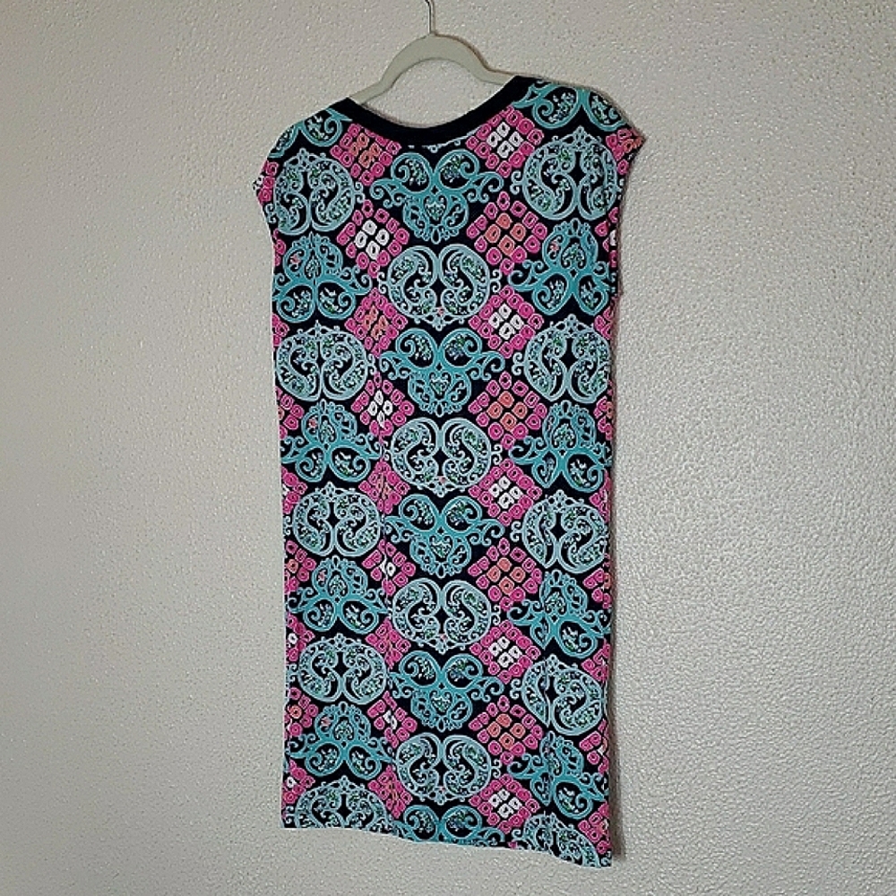 NWOT Lilly Pulitzer Rare Behind The Gate Robyn Mini Dress Pink Blue Retro Size S - Picture 10 of 13